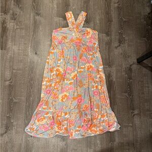 Floral Maxi Dress with Straps